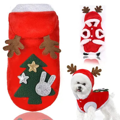 Christmas Dog Clothes Winter Pet