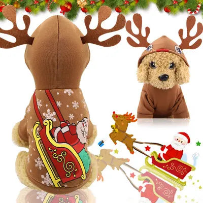 Christmas Dog Clothes Winter Pet