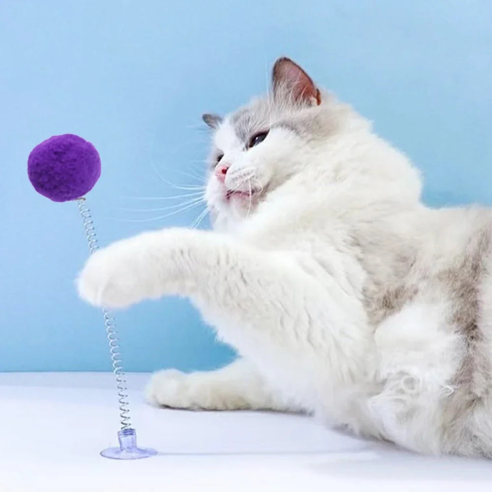 Fur Ball Spring Cat Toy