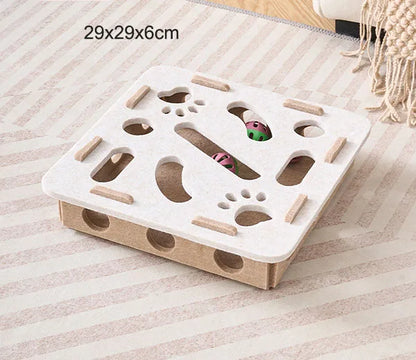 Pet Cat Puzzle Maze Holes