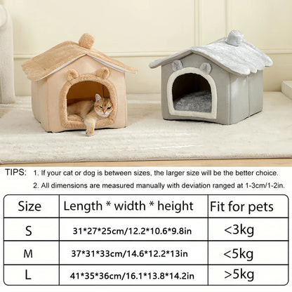 Foldable Pet House Bed