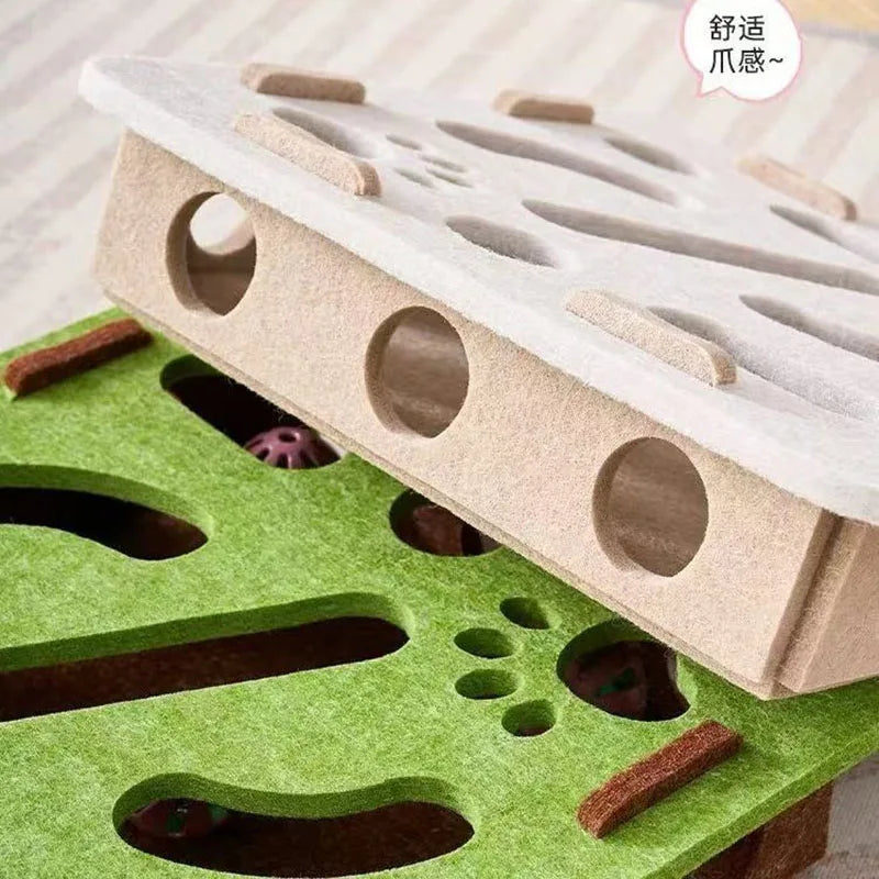 Pet Cat Puzzle Maze Holes