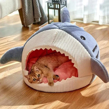 Warm Cat Beds Cartoon Shark