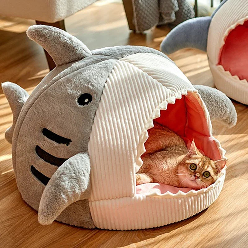 Warm Cat Beds Cartoon Shark