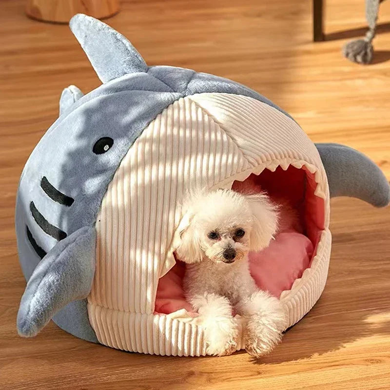 Warm Cat Beds Cartoon Shark