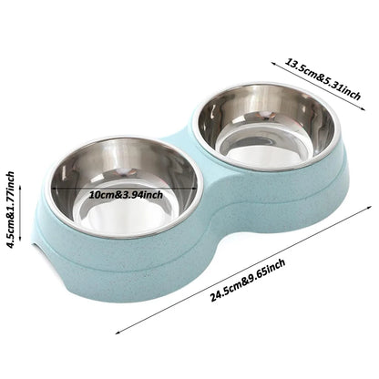 Pawdine Double Pet Bowl