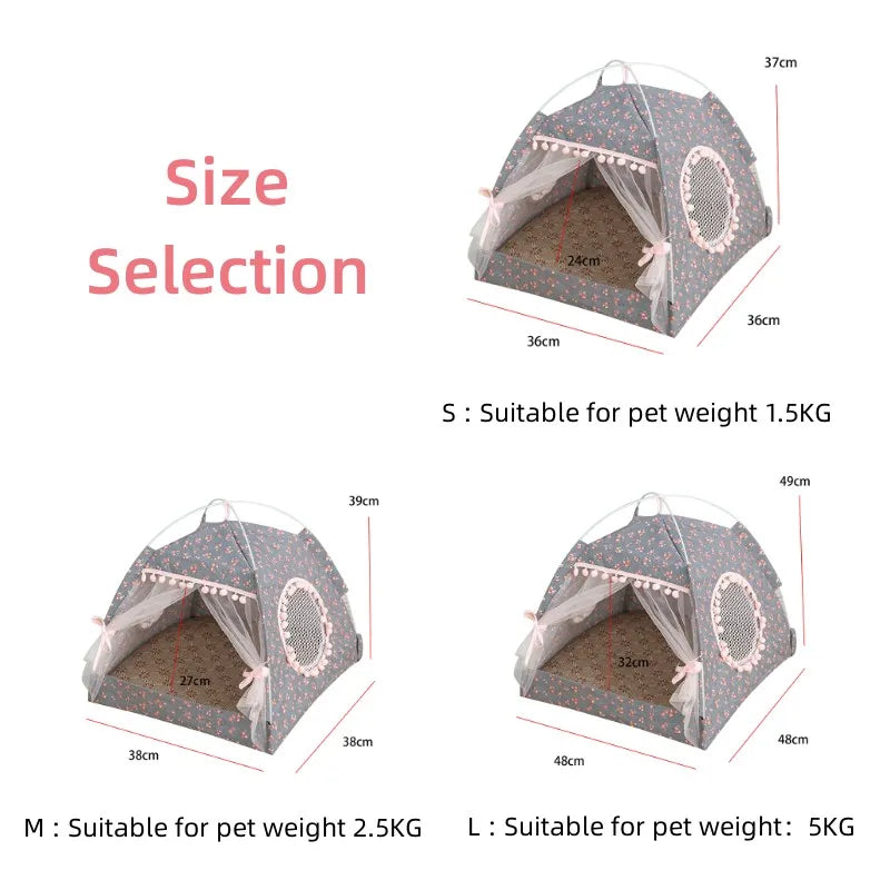 Cat Bed Foldable Cats Tent