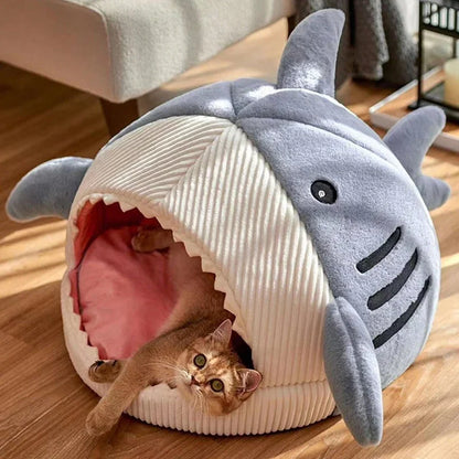 Warm Cat Beds Cartoon Shark